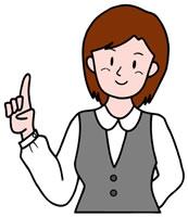 窓口の女性のイラスト