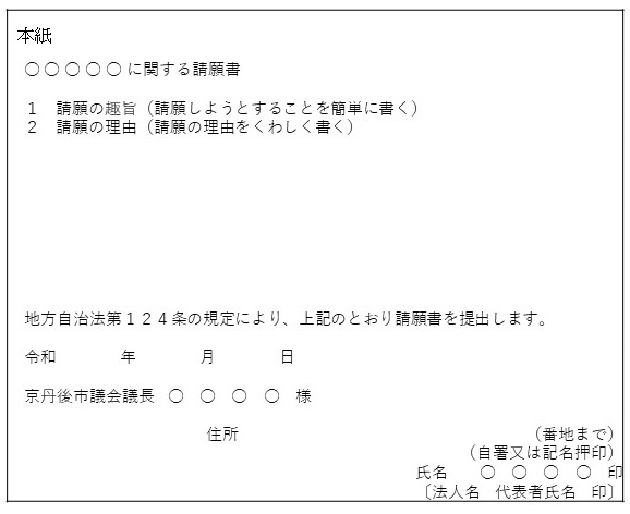 請願書