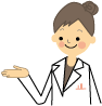 白衣女性のイラスト