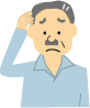 髭を生やしたシルバーグレーの紳士のイラスト