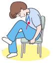腹筋の運動(椅子)のイラスト
