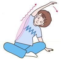 わき伸ばしのイラスト