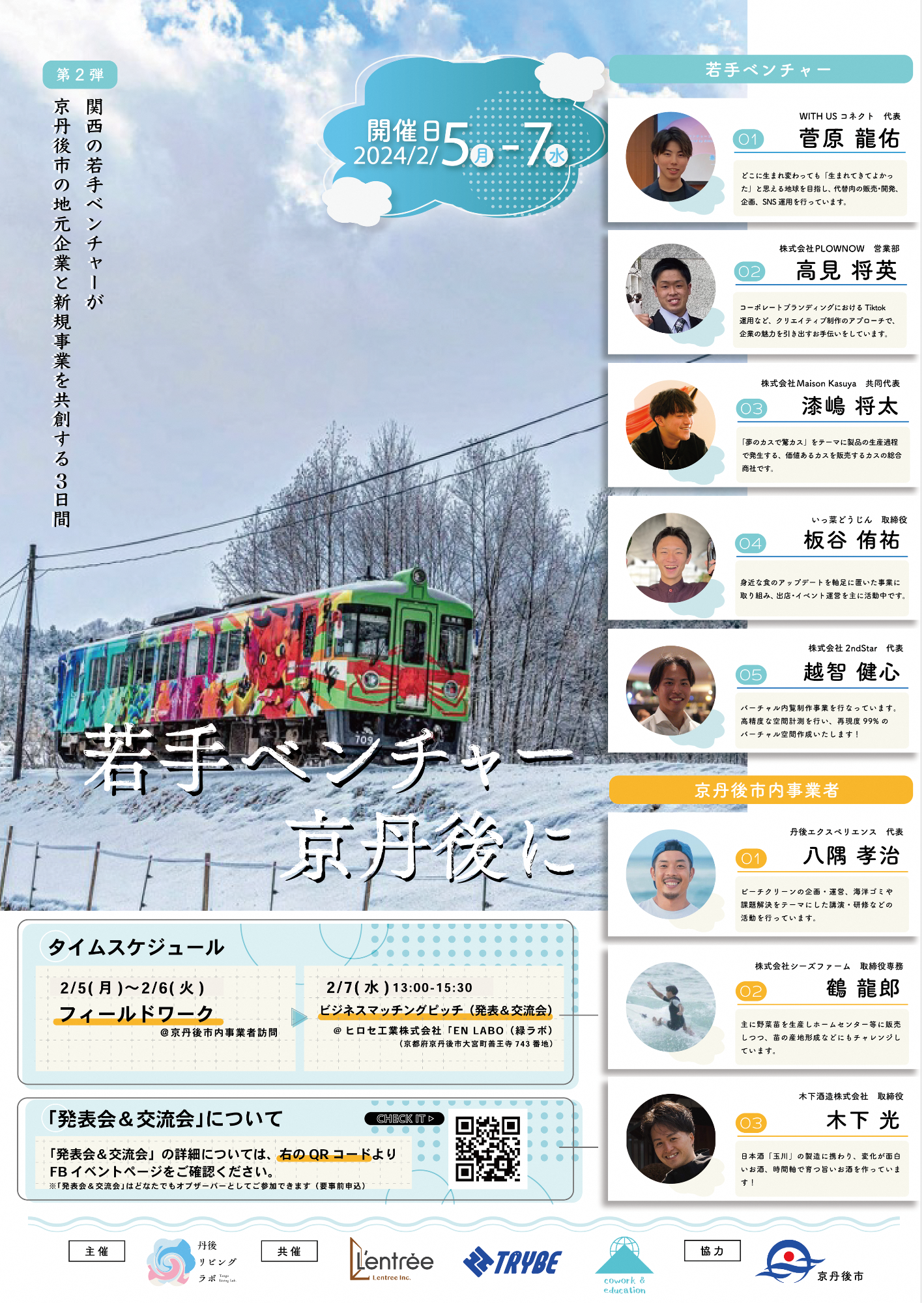 「若手ベンチャー京丹後に」のチラシ