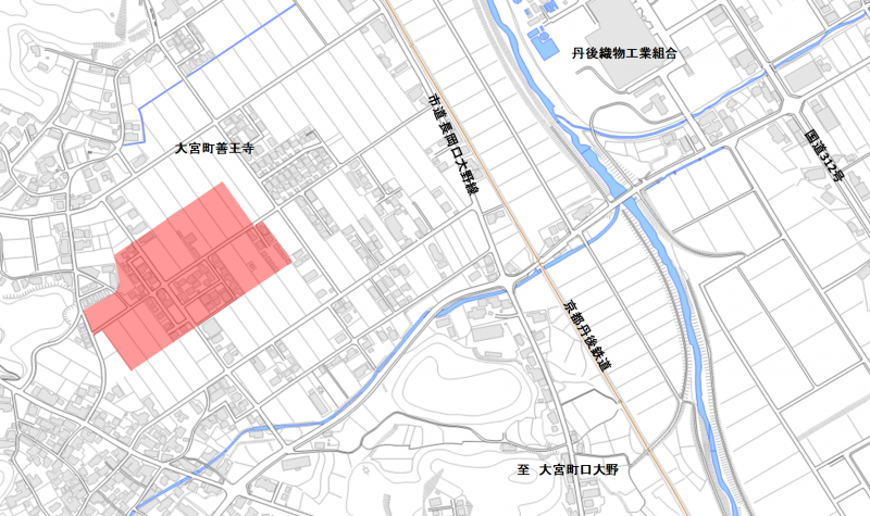 供用開始エリアの地図
