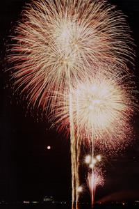 納涼大会の打上花火