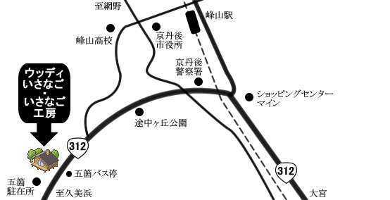 ウッディいさなごのアクセスマップイラスト