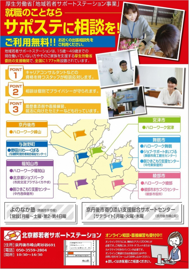 就職のことならサポステに相談を、相談は無料