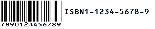 ISBNコードのサンプル画像
