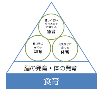 幼児期・学童期の食育のイメージ