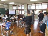 教育委員による長岡小学校授業参観の様子