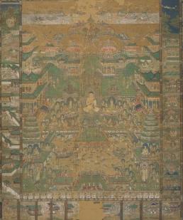 本願寺 絹本著色当麻曼荼羅図の写真