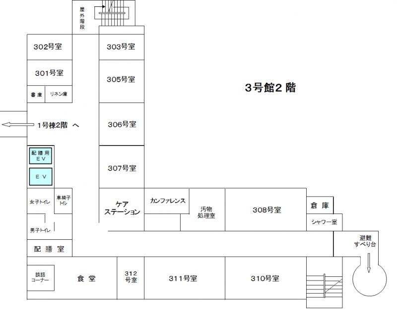 3号館2階フロア見取り図