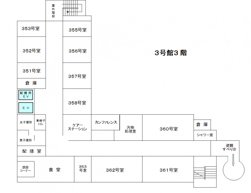 3号館3階フロア見取り図