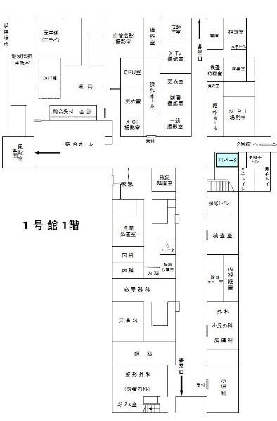 1号館1階フロア見取り図