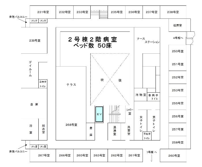 2号館2階フロア見取り図