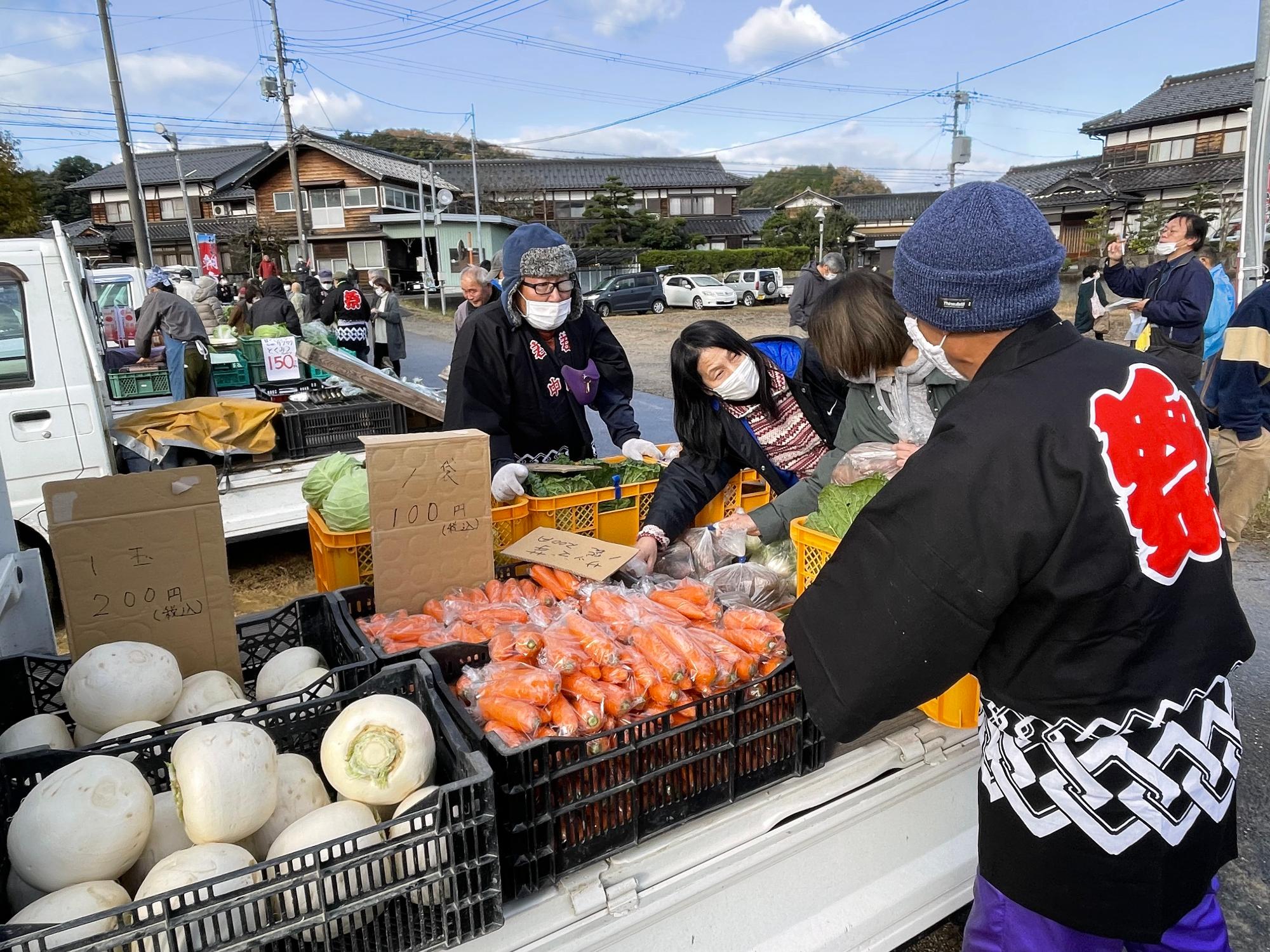 和田野区軽トラ朝市