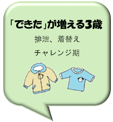 「できた」が増える３歳
